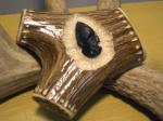 Elk fork buckle with arrowhead